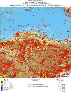 regional historical seismicity