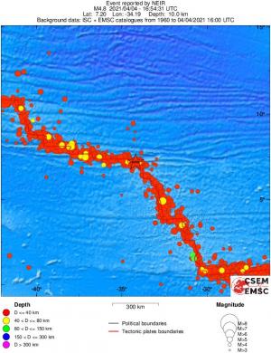 wide historical seismicity
