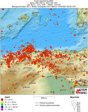 regional historical seismicity