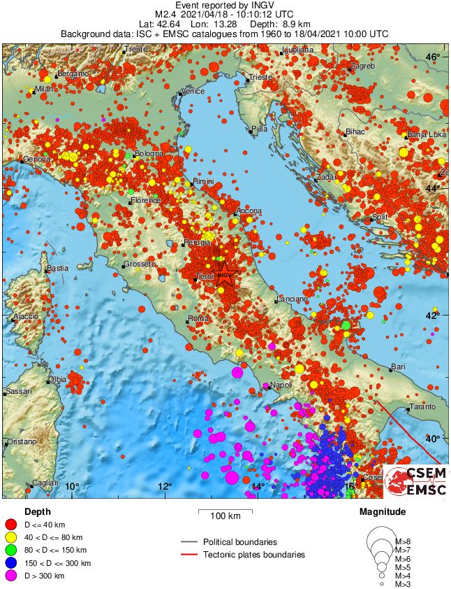 regional historical seismicity