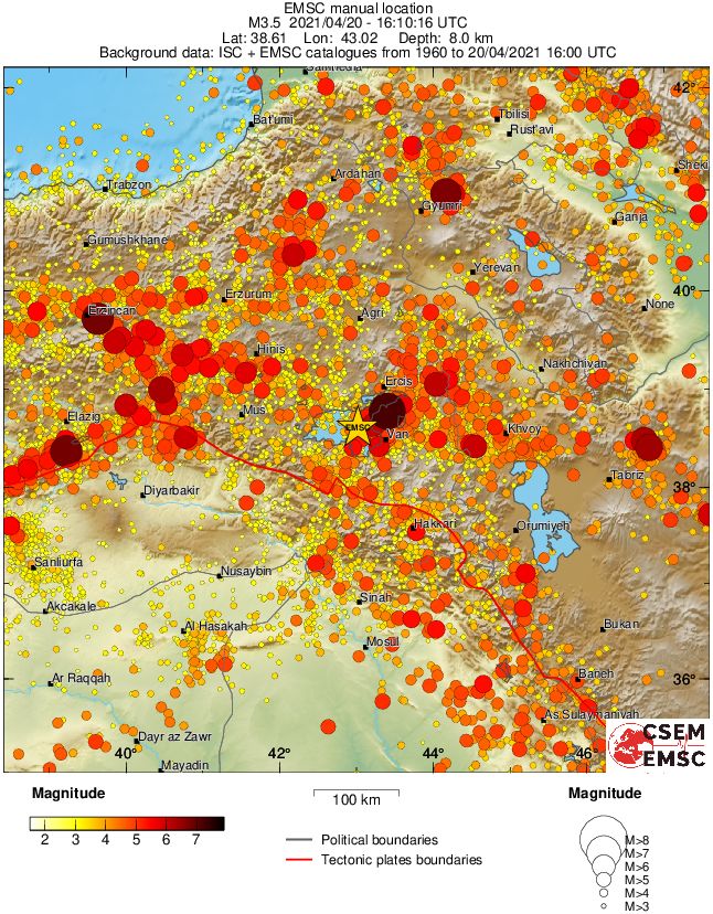 regional magnitude historical seismicity