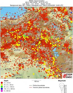 regional historical seismicity