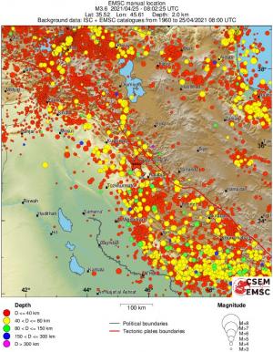 regional historical seismicity