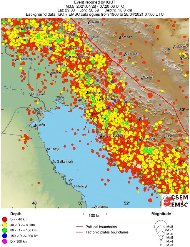 regional historical seismicity