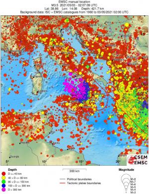 wide historical seismicity