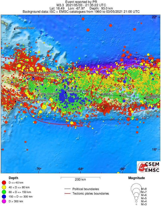regional historical seismicity