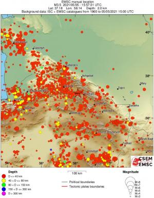 regional historical seismicity