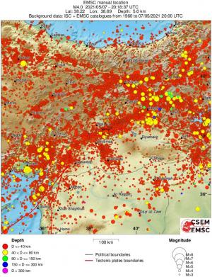 regional historical seismicity