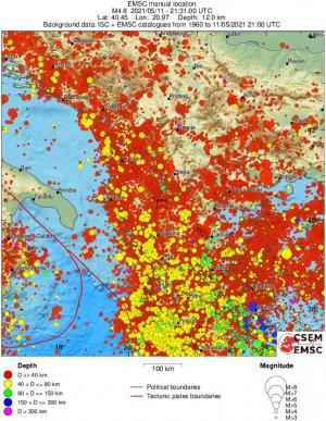 regional historical seismicity