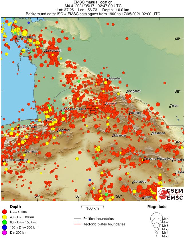 regional historical seismicity