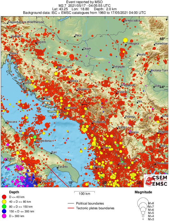 regional historical seismicity