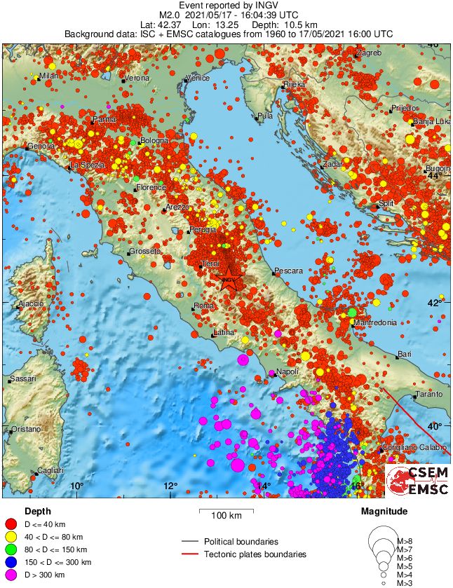 regional historical seismicity