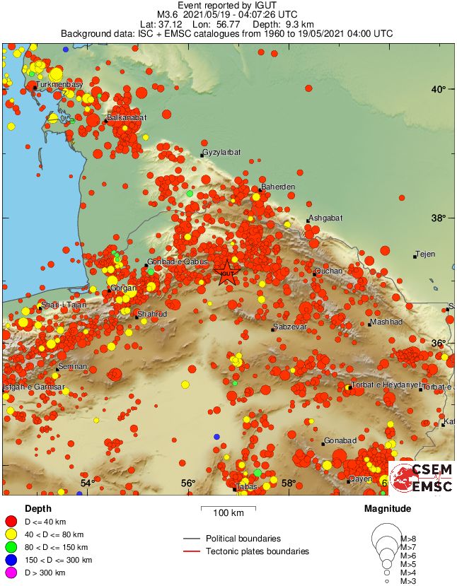 regional historical seismicity