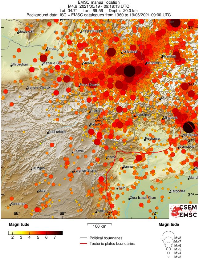 regional magnitude historical seismicity