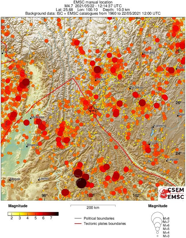 regional magnitude historical seismicity