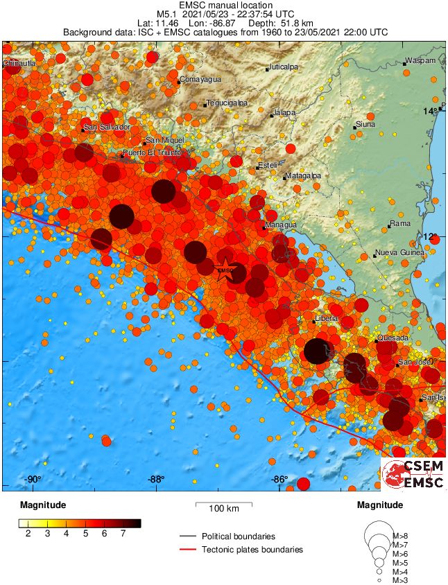 regional magnitude historical seismicity