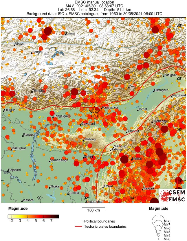 regional magnitude historical seismicity