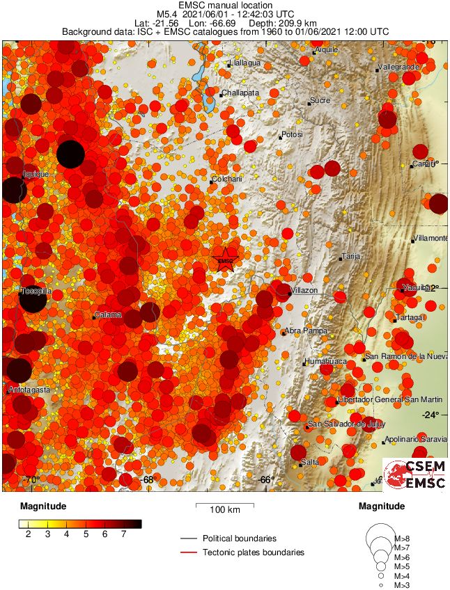 regional magnitude historical seismicity