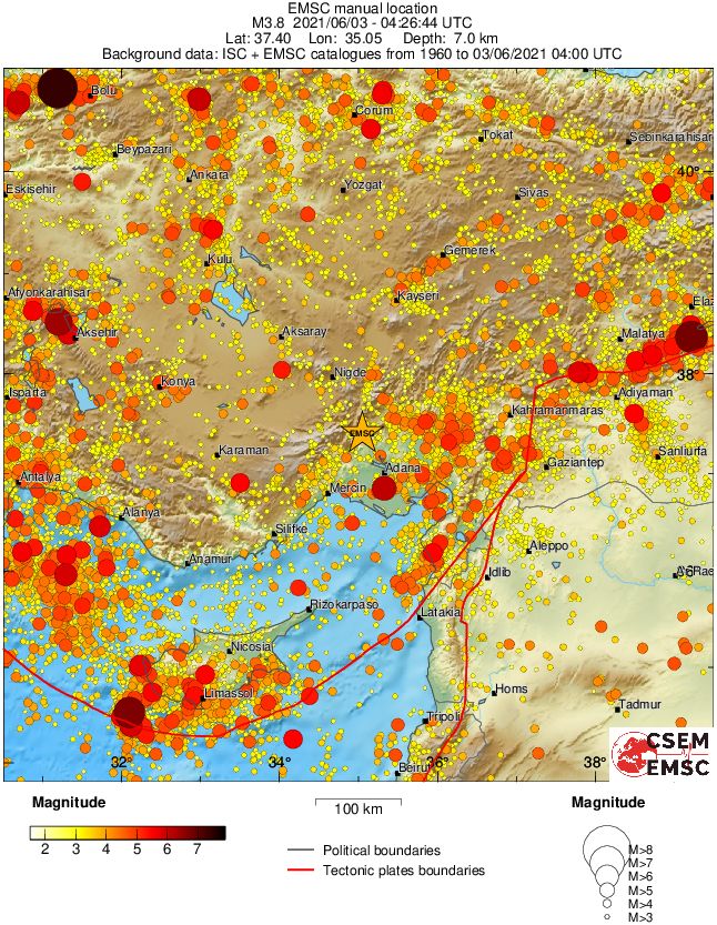regional magnitude historical seismicity