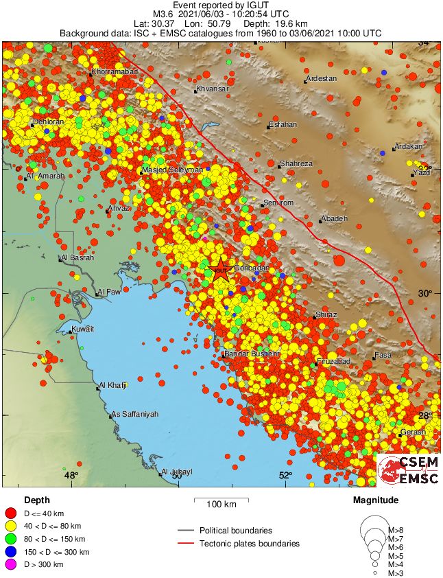 regional historical seismicity