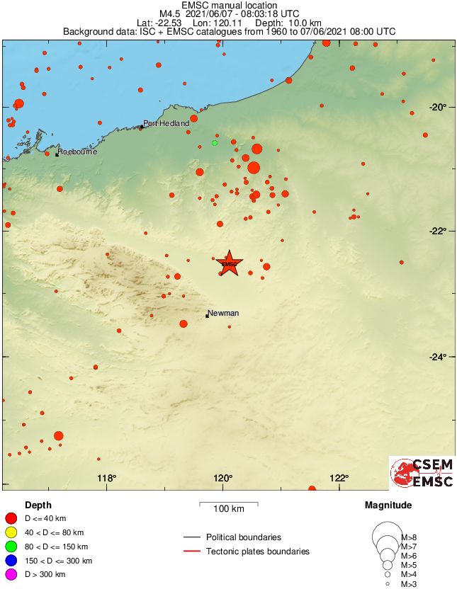 regional historical seismicity