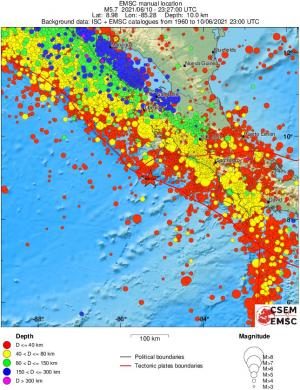 regional historical seismicity
