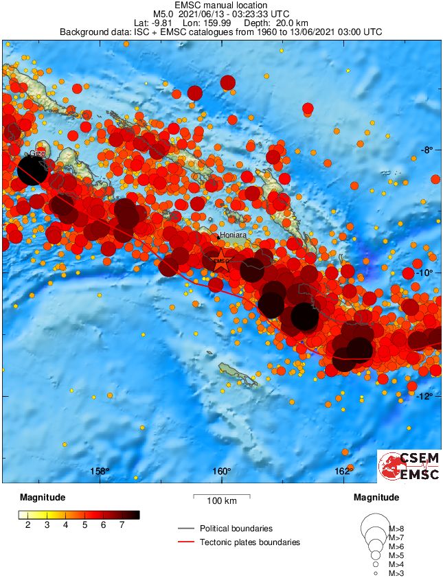 regional magnitude historical seismicity