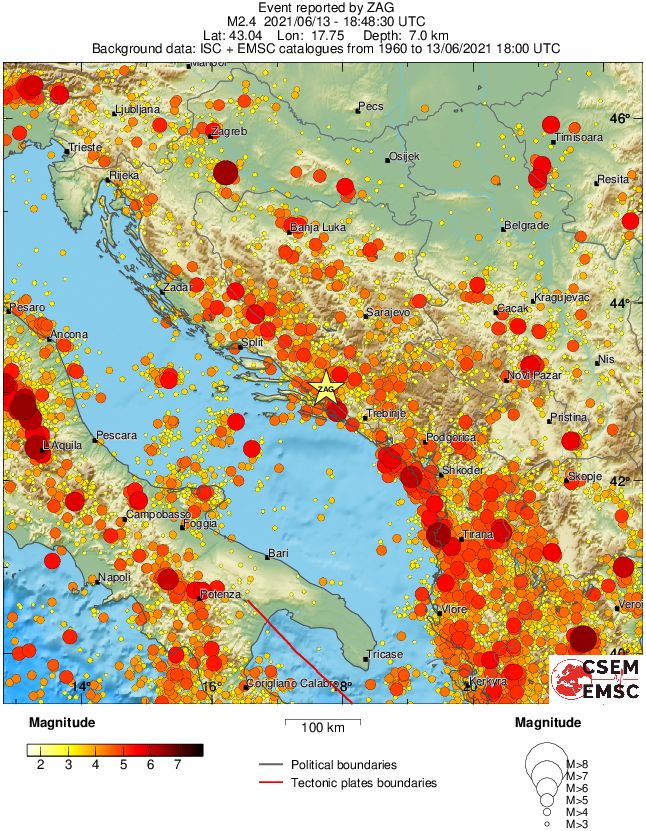 regional magnitude historical seismicity