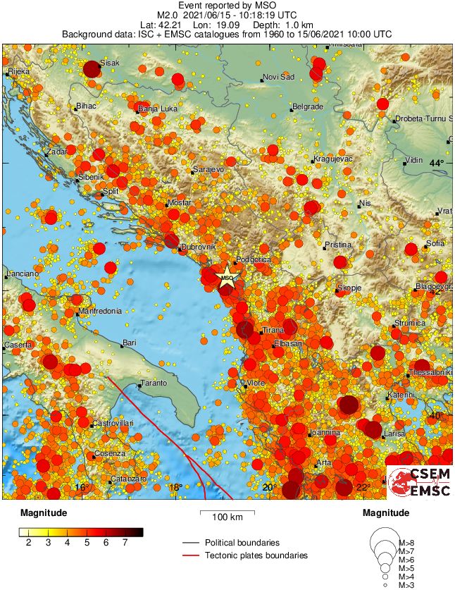 regional magnitude historical seismicity