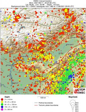 regional historical seismicity