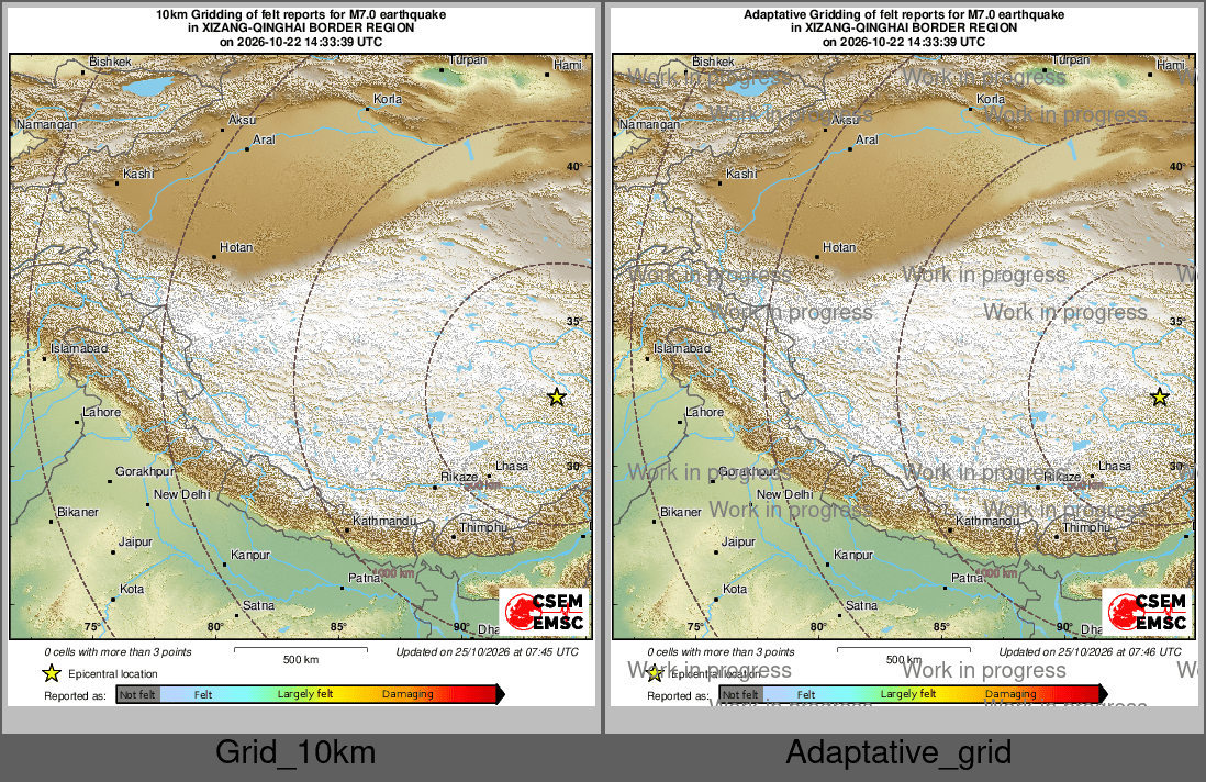 Earthquake maps